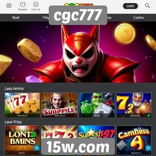 Variedade de jogos disponíveis no cgc777